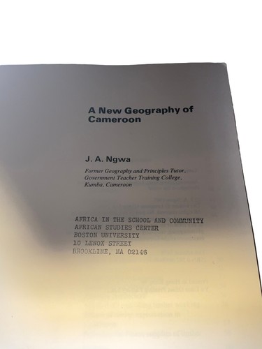 Eine neue Geographie Kameruns Ngwa, J.A.: Ehemaliges Bibliotheksbuch - Bild 10 von 12