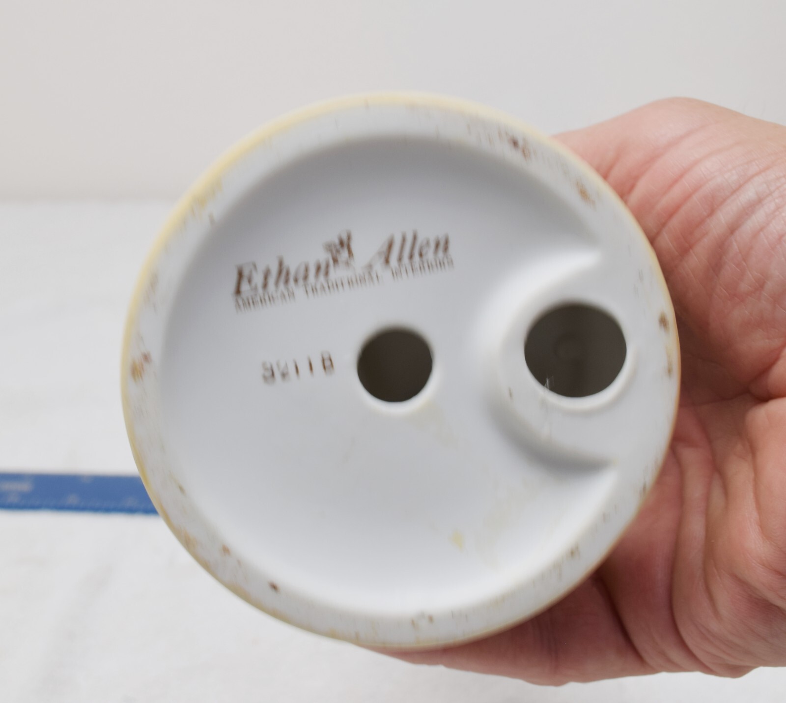 VTG Ethan Allen Figurine Bisque Woman with Sheep #3211B 9" Hand Painted