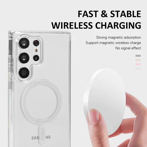 For Samsung Galaxy S23 /Plus /Ultra Clear Cover Case with Magsafe Compatibility