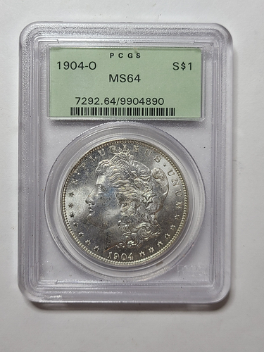 1904-O $1 MORGAN DOLLAR - PCGS MS-64, OLD GREEN HOLDER