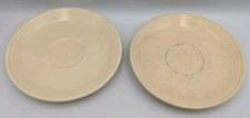 Set Of 2 Homer Laughlin Fiesta Fiestaware Saucers 6" OLD IVORY Read Description 