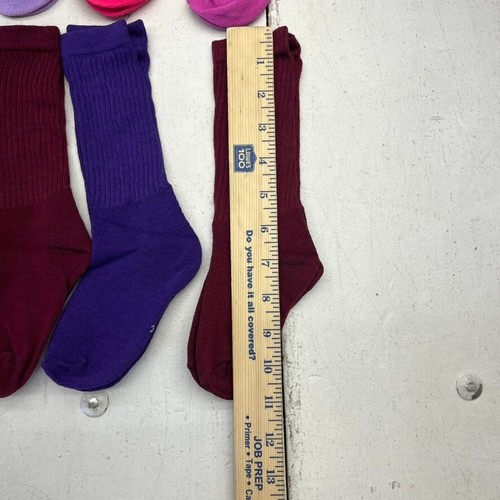 12 Pack Assorted Color Rib-Knit Crew Socks Kids Size Medium NEW - Picture 3 of 5