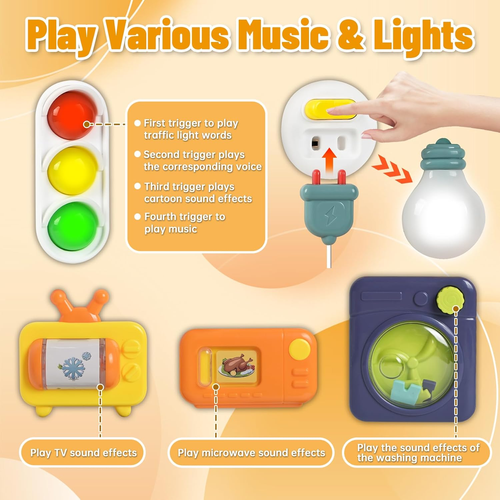Montessori Toys for Year Old Boys&Girls,Sensory Busy Board for Year Old,Travel T - Picture 3 of 6