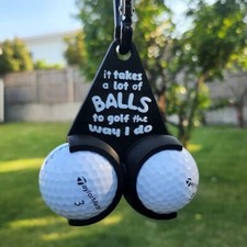 Golf Ball Holder 2 Pack ABS 2 Balls Carrier Protective Portable Sleeve