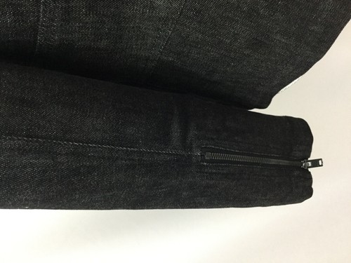 DKYN Donna Karan Womens Size L Black Denim Jacket Moto Style - Picture 9 of 12