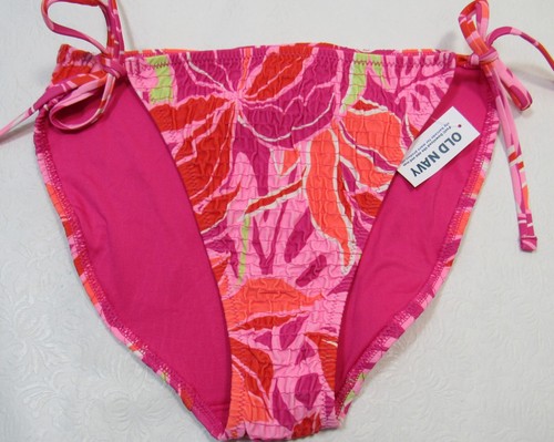 Traje de baño parte inferior azul marino antiguo para mujer tiro medio cuerda texturizada talla M nuevo - Imagen 5 de 7