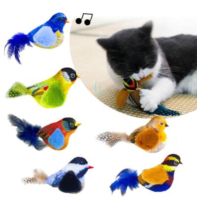 Vogel Katzenspielzeug Interaktives Klangspielzeug flatterndes lebendiges Vogel