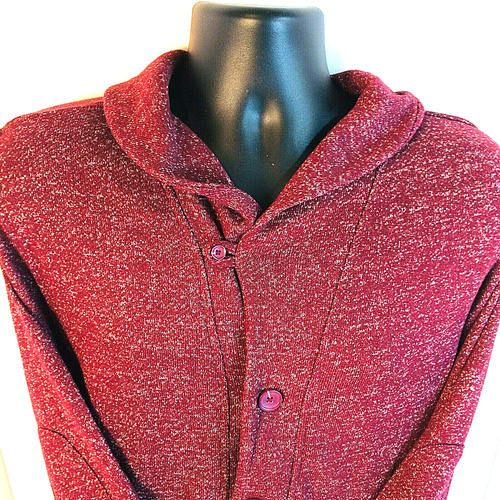 ViveShirt Sweater Men’s Size L Cowl Cardigan Knit Pocket Sweater Buttons Pockets - Picture 4 of 10