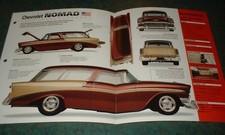 1956 Chevy Nomad Bel Air Spec Sheet Brochure Photo 56 Wagon Custom Belair 1956 Chevy Nomad Bel Air Spec Sheet Brochure Photo 56 Wagon Custom Belair