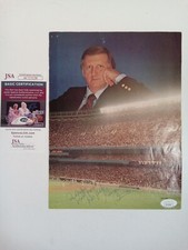 George Steinbrenner Signed Magazine Page Both Sides Yankees JSA COA - #