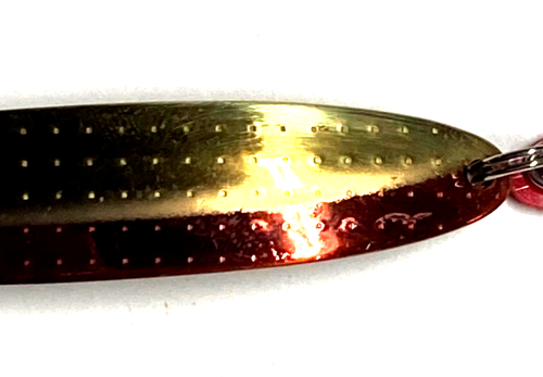 Bay De Noc 90SLT-D Espinilla Sueca 4" Coho Laker Taker Dorado Borgoña con Pestaña Teaser - Imagen 11 de 24