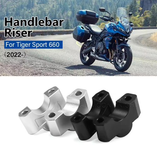 Motorcycle Handlebar Riser Drag Extend Adapter For Tiger Sport 660 2022 2023 - - Picture 2 of 17