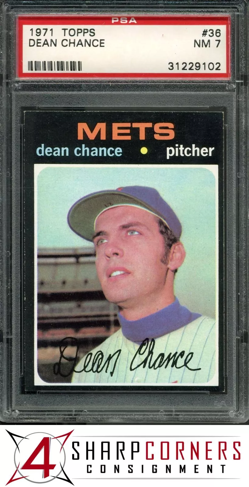 Dean Chance trading card