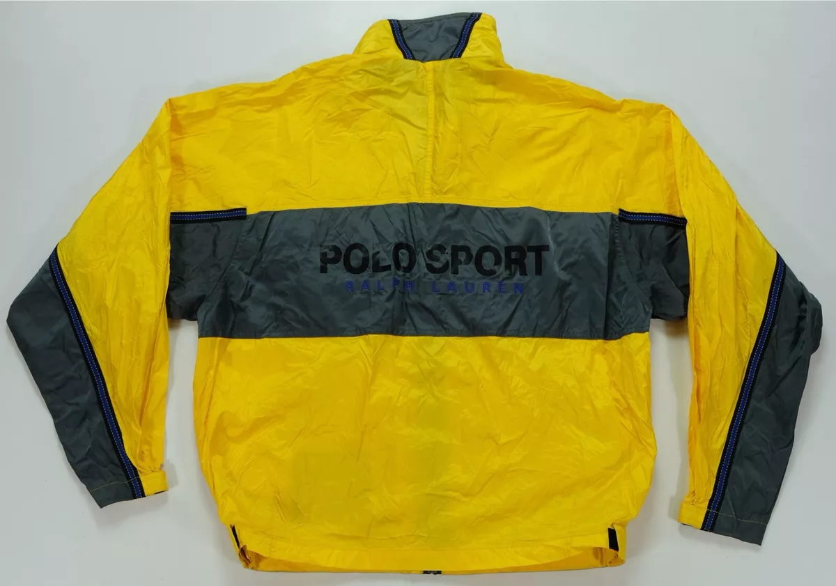 Rare Vintage POLO SPORT Ralph Lauren RL-67 Spell Out Windbreaker Jacket 90s  XL