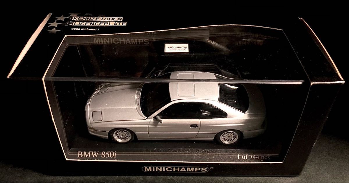 Near Mint Minichamps BMW 850i Sterling Silver Metallic Near Mint Minichamps BMW 850i Sterling Silver Metallic