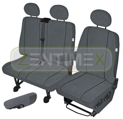 Sitzbezüge Schonbezüge SET EEE für Renault Master 2 1997-2010 Stoff dunkel grau