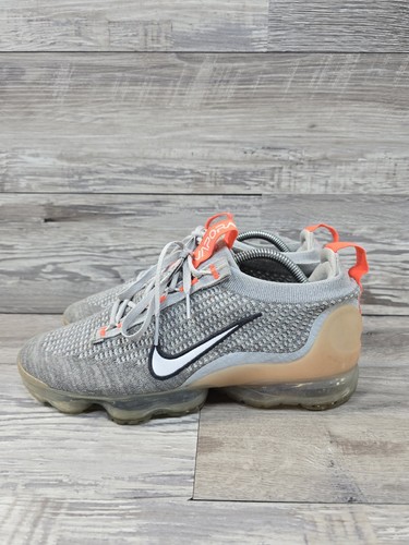 Nike Flyknit Vapor Max 2021 Gray Fog Bright Mango Herren Größe 9 Schuhe Sneaker - Bild 7 von 13