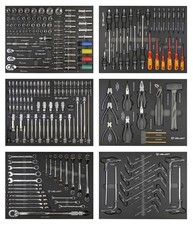 TOOLS SET IN EVA FOAM TRAY  (6 TRAYS)  Set of Tools for Tool Chests Inserts
