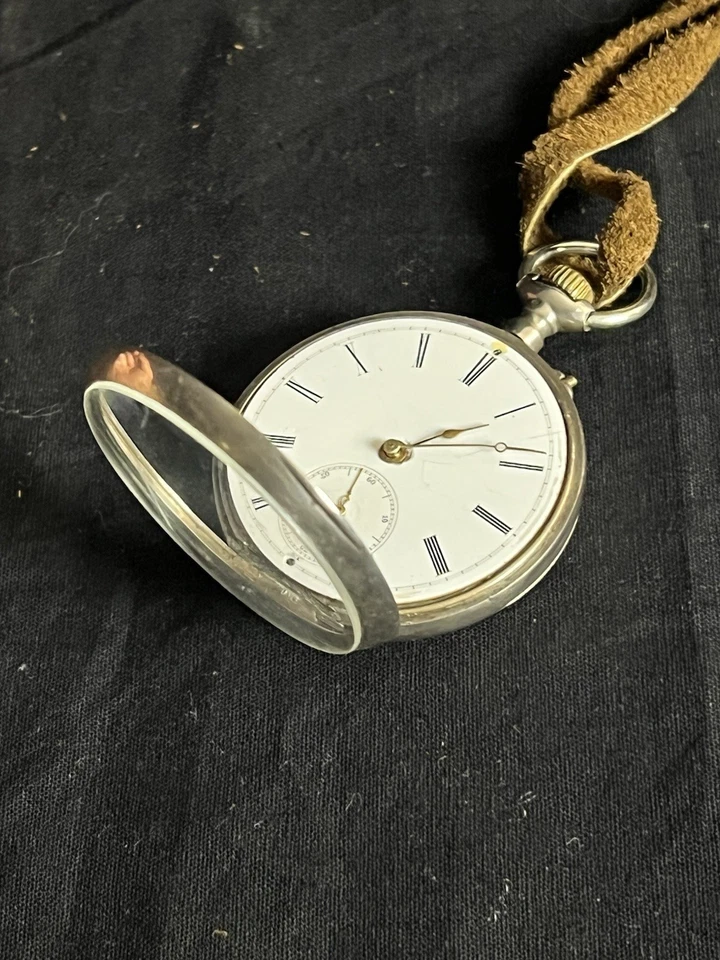 VTG Swiss Billodes Zenith Pocket Watch .800 Silver 15 Rubis Antique 1889 Expo - Image 3 of 4