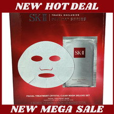 SK-II Facial Treatment Crystal Clear Mask Travel Deluxe Set 20 Masks NEW