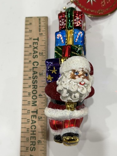 Christopher Radko “Gifts Galore 2024” Glass Ornament Poland Santa NEW Orig Box - Picture 9 of 12