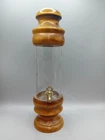 VINTAGE GLASS & TURNED WOOD Wine/Cognac/Brandy 1970's Dispenser w/ metal tap 15"