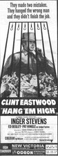 9.5 x 3.5 Newspaper Advert Hang 'Em High 1968 Clint Eastwood Inger Stevens