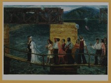 1976 Wedding on BAM Soviet Construction Workers Baikal Amur Railway Postcard