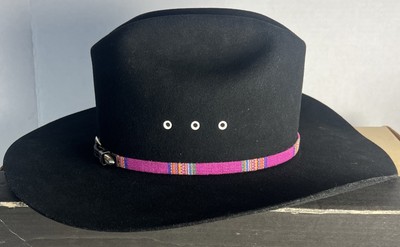 80s Baily Cowboy Hut 黒 Vintage Bailey Black Western Hat Men Size 7 1/8 Fox Fire | eBay