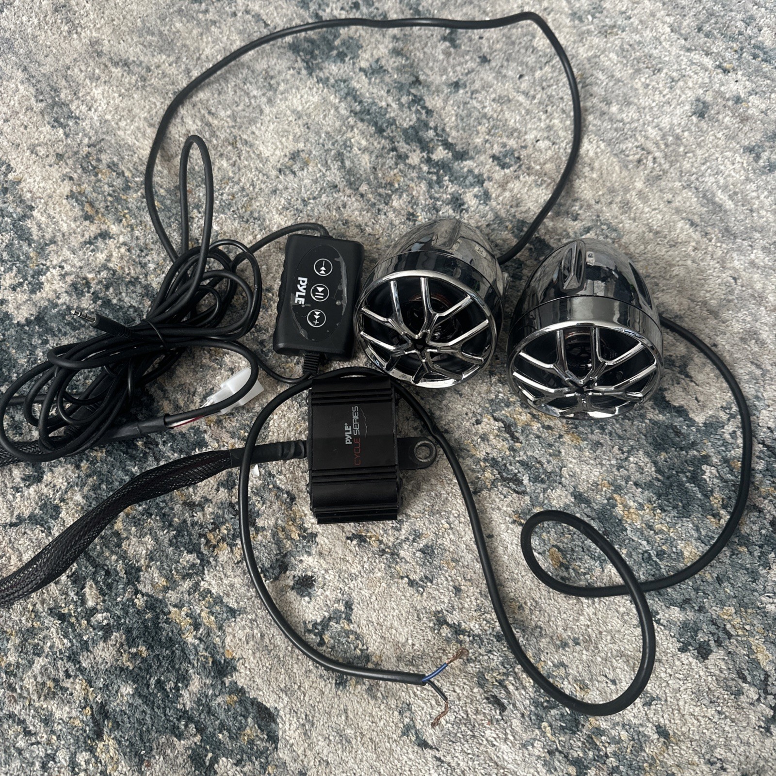 Harley universal motorcycle handlebar speakers amp Pyle Cycl