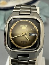 Vintage Seiko 5 Automatic Men's Square 7019-5090 Gradient Brown Dial Japan Watch