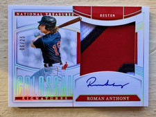 2025 Panini National Treasures Colossal Signatures Roman Anthony Holo Silver /25