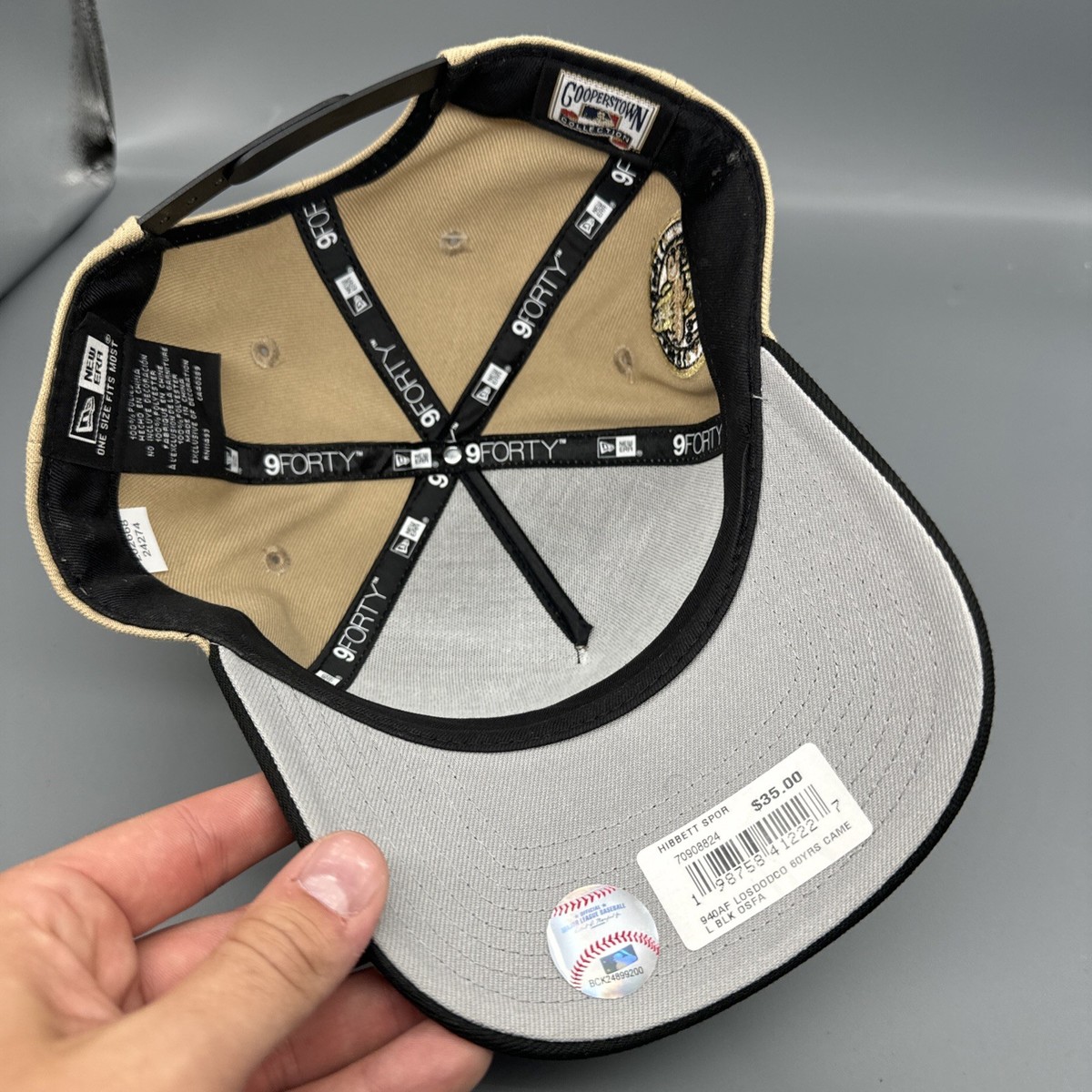 Casquette New Era 9Forty Los Angeles Dodgers - Beige Et Noire - Neuve Sans étiquette