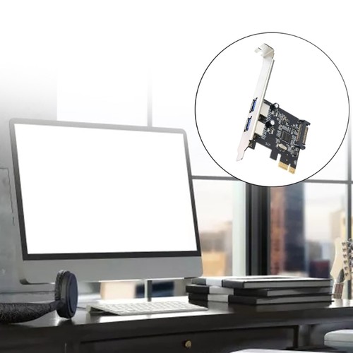 PCIE to Two Port USB3.0 Card PCIExpress to USB Expansion Upgraded for Desktop PC - Afbeelding 3 van 8