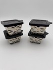 Temptations by Tara Old World Brown Set of 4 Ramekin Bowls 10 oz. with Lids