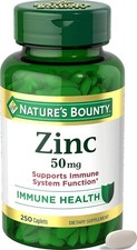 Nature&rsquo;s Bounty Zinc 50mg, Immune Support & Antioxidant Supplement, Promotes Ski