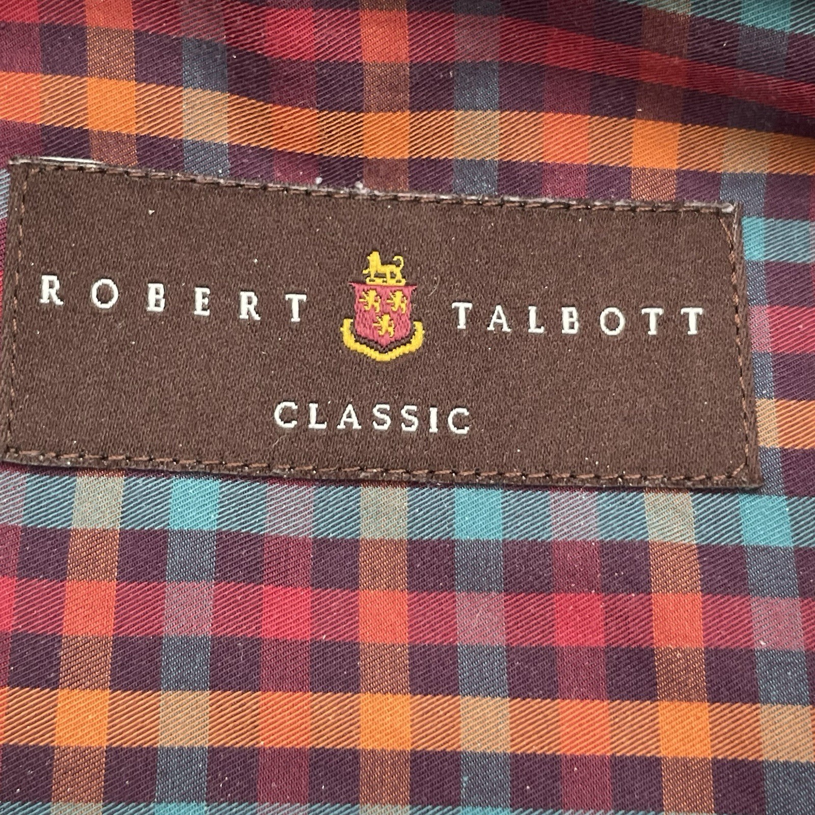 Robert Talbott Men Large Shirt Button Down Brown … - image 9