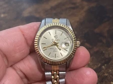 Vintage Elgin Women's Watch 26mm Two Tone Quartz Japan Collectible