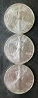 Lot of Three 2023 $1 American Silver Eagle Dollars