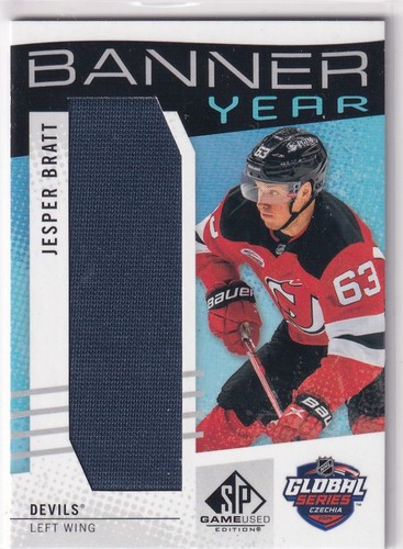 25/26 UD SP GAME USED JESPER BRATT BANNER YEAR GLOBAL SERIES BANNER