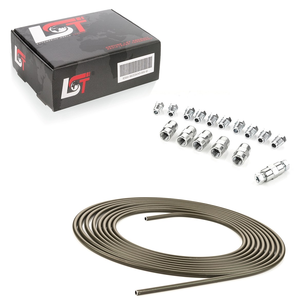 5M Brake Pipe Steel Line 4.75Mm 10 Fittings 5 Connectors For Audi 100 A4 A6
