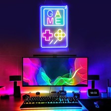 Gaming Neon Sign Acrylic LED Dimmable USB Handheld Game Console Neon Light W Kit