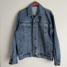 Vintage Pendleton Men  s Denim Trucker Jacket Size L Blue