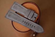 Handmade gray suede PAM Officine Panerai Radiomir strap size 27 or any size 