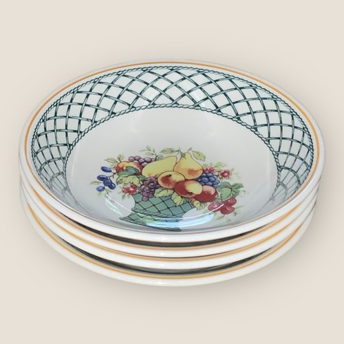 Villeroy Boch Basket 4x Cereal Soup or Dessert Bowls 6” Hardly Used Excellent - Picture 3 of 13