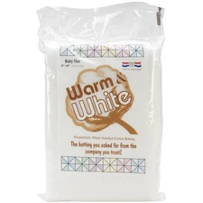 Warm Company Warm & White Cotton Batting-Crib Size 45"X60" FOB: MI (3Pk)