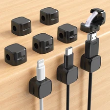 Magnetic Cable Clips, Adjustable Cord Holder Management, Adhesive Wire Keeper Or