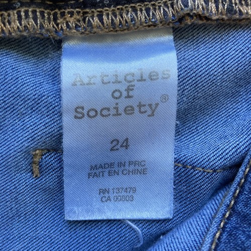 Articles of Society Jeans Size 24 Womens Skinny Low Rise Medium Wash Blue Denim - Picture 10 of 13