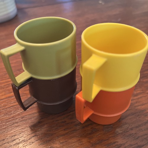 4er Set Vintage Tupperware TupperToys Erntebecher Becher - Bild 3 von 3