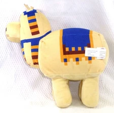 Minecraft Llama Plush 10" Mojang Studios Beige & Blue Soft Toy Kids Gift Hand Wa